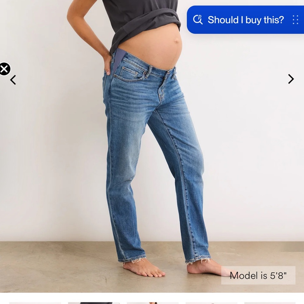 Hatch The Boyfriend Maternity Jean in indigo color